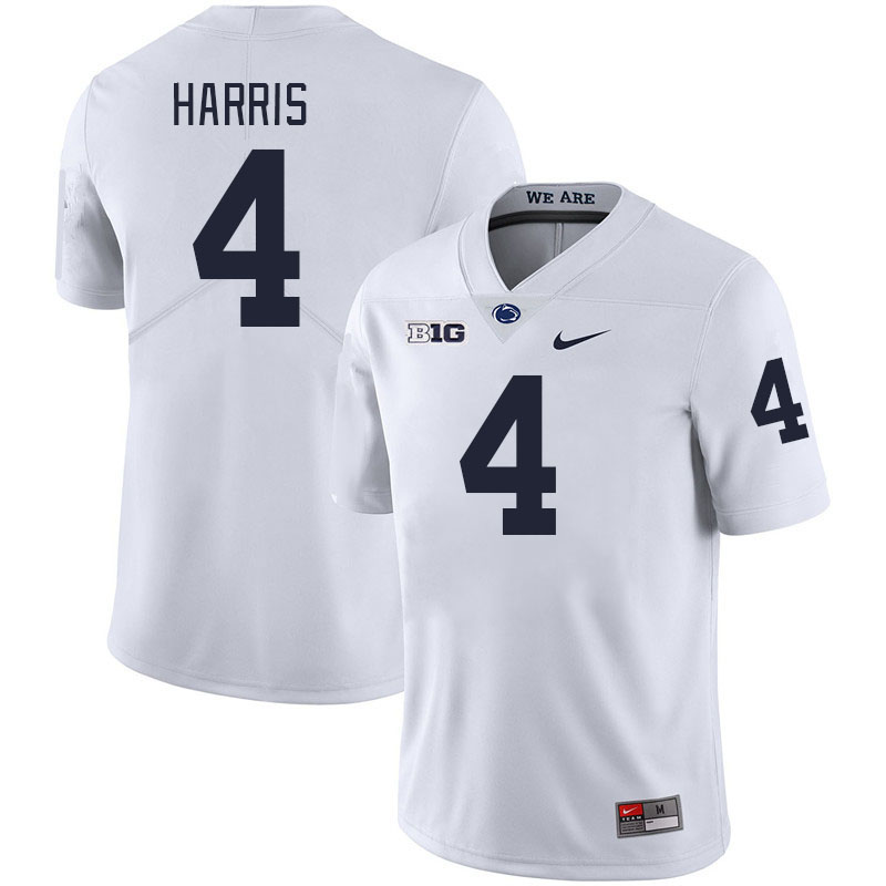 Men #4 A.J. Harris Penn State Nittany Lions College Football Jerseys Stitched-White